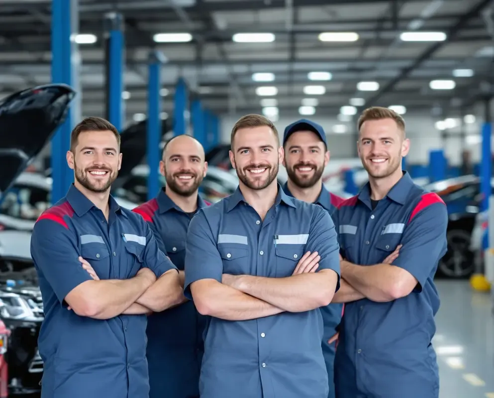 Equipo del taller G PLUS Gestión de Vehículos en Valladolid